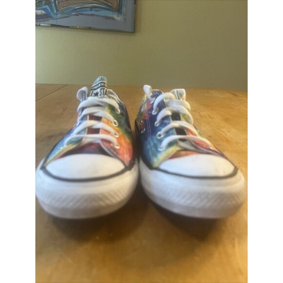 Youth Converse All-Stars Tie Dye Low Top Size 1 Sneaker Shoes - Picture 2 of 11